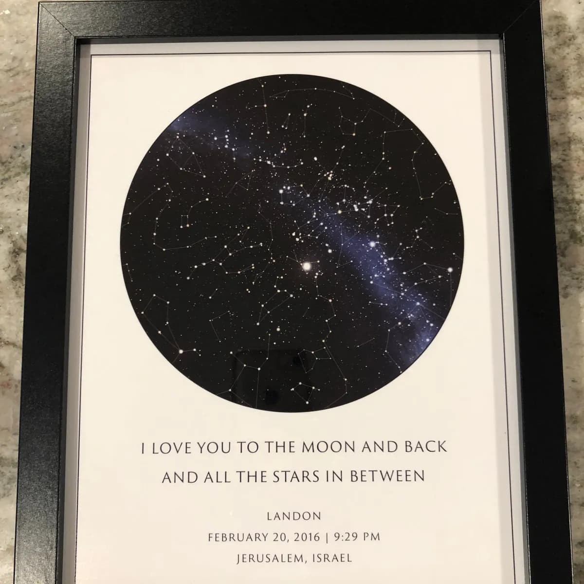 Close-up of a star map showing constellation detail and print quality